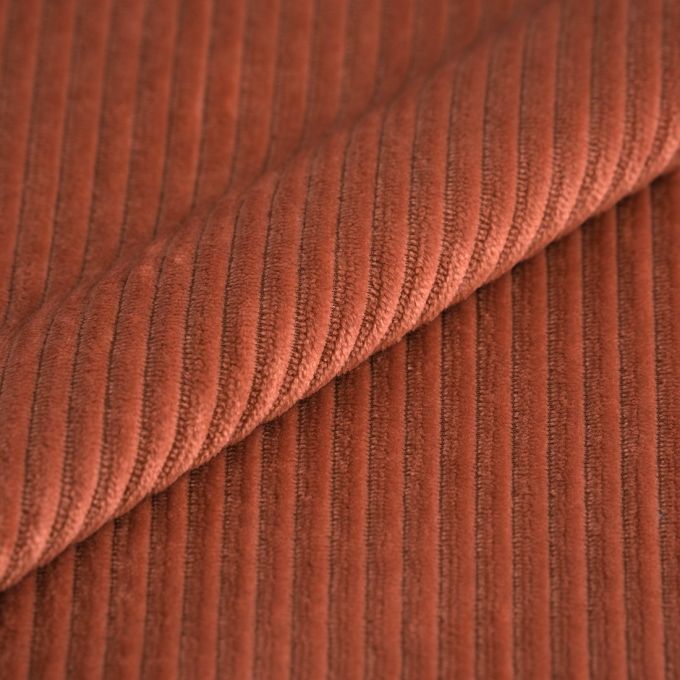 Tissu Velours Côtelé 100% Coton Rouge Sombre – Largeur 145 Cm, Vendu Au Demi-mètre (0.5m)