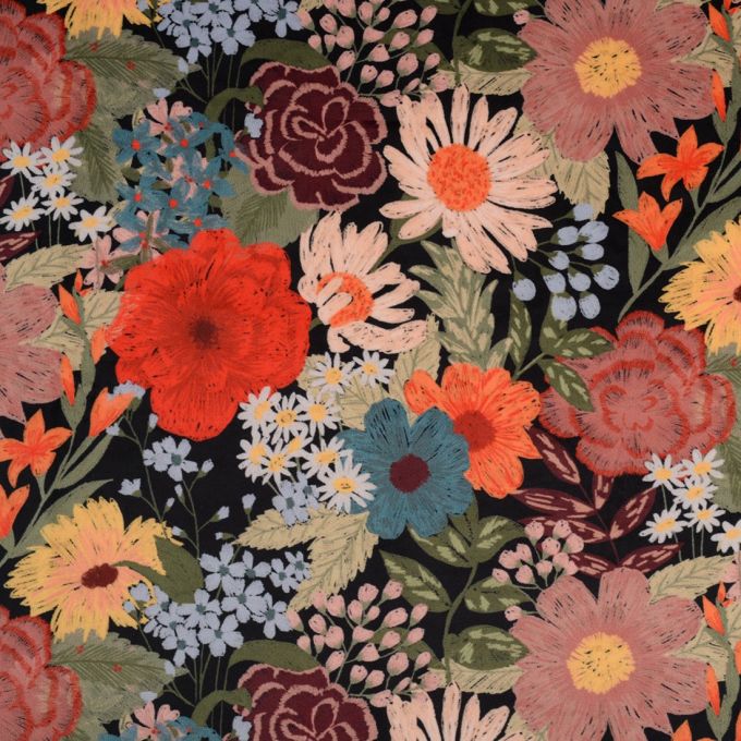 Tissu Ancien à Motif Fleur Fleurette - Occasion, Idéal Pour Couture Vintage, Patchwork