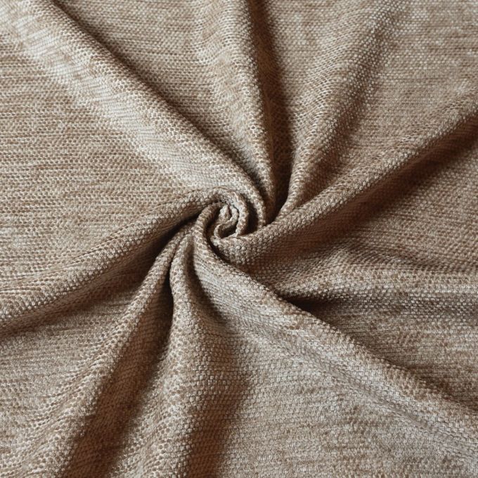Coupon De Tissu Velours Chenille Beige – Vintage Années 70/80, Ameublement