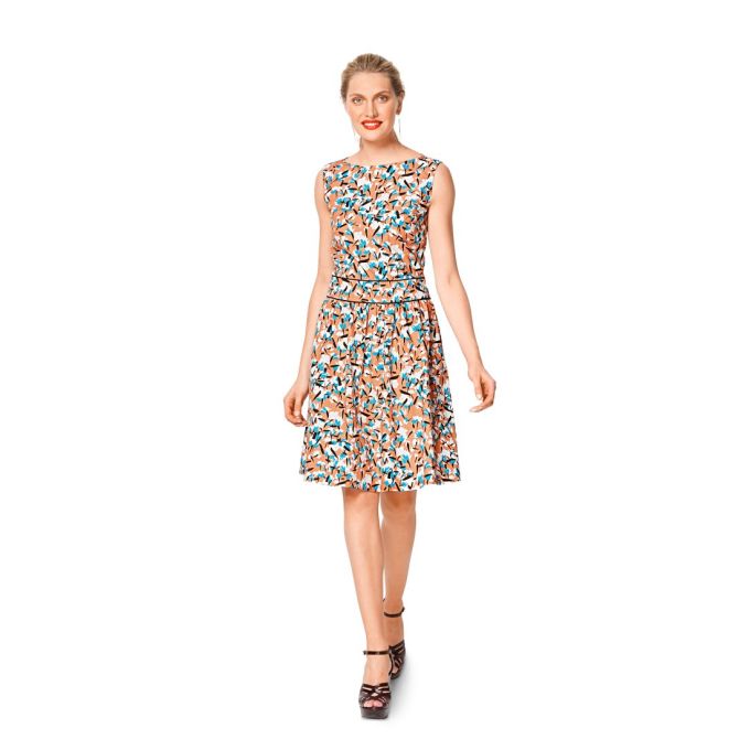 Patron Burda 2996 - Robe Sans Manches Courte/longue - Tailles 36 à 46 - Neuf Non Découpé