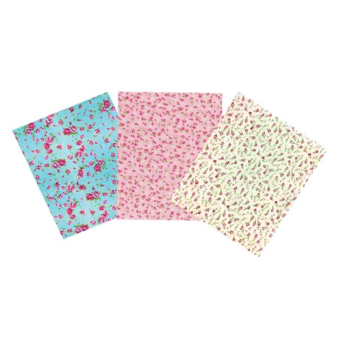 Coupon De Tissu Fleuri En Coton - Dimensions 150 X 165 Cm - Occasion