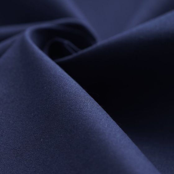 Tissu coton uni Cristina bleu marine