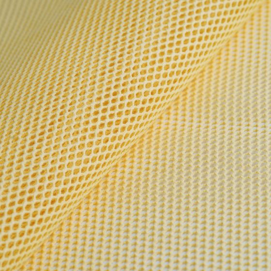 Tissu filet coton bio jaune soleil