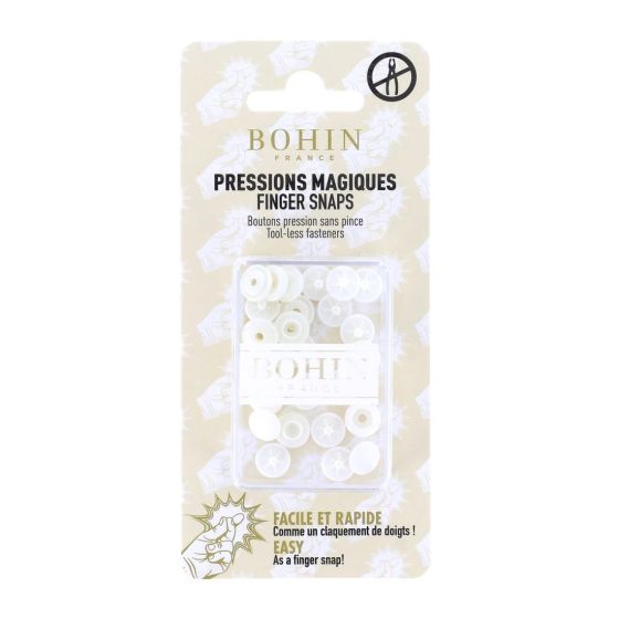 Boutons pressions magiques 9mm blanc x8