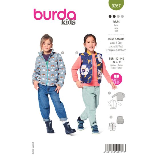 Patron Burda 9268 - manteau et veste à col claudine