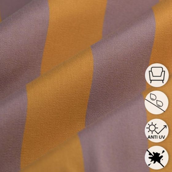 Tissu bâche plein air dralon Baya orange mauve