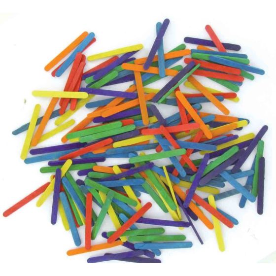 Bâtonnets en bois multicolore 0,6 x 5,5 cm 200 pièces