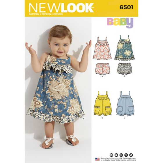 Patron New Look 6501 - ensemble bébé