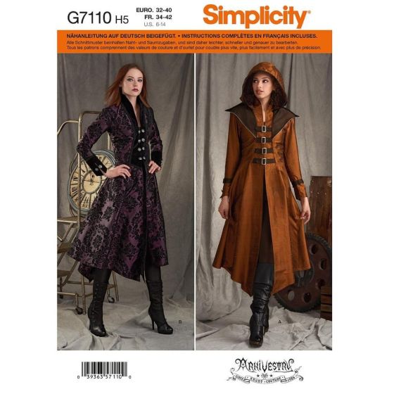 Patron Simplicity S8769.R5 - Manteau Cosplay Femmes 42 - 50