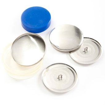 Boutons à recouvrir métal argent