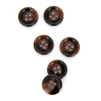 Boutons marron dégradés 15 mm 