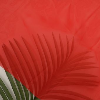 Tissu mousseline unie rouge