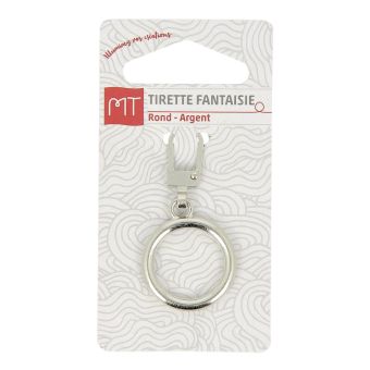 Tirette fantaisie rond argent MT