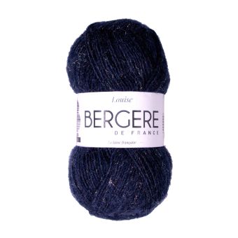 Pelote de laine Louise nocturne bleu marine Bergère de France
