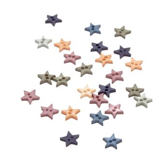 Lot de boutons étoiles multicolore