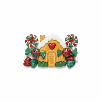 Sachet boutons fantaisie motif chalet de Noël