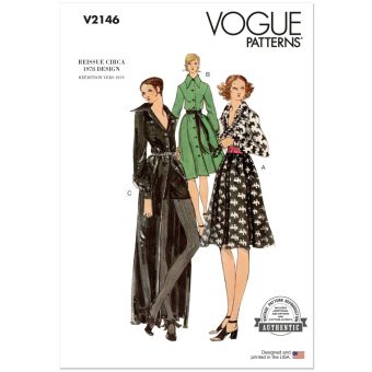 Patron V2146B5 robe chemisier pour femme du 36 au 44 - Vogue