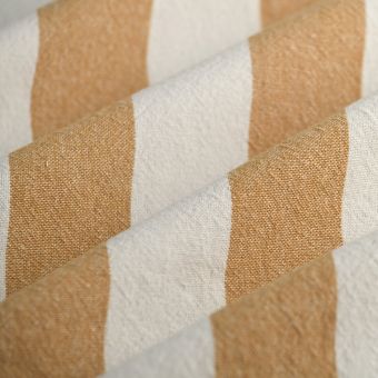 Tissu nappage anti tache stripe ocre