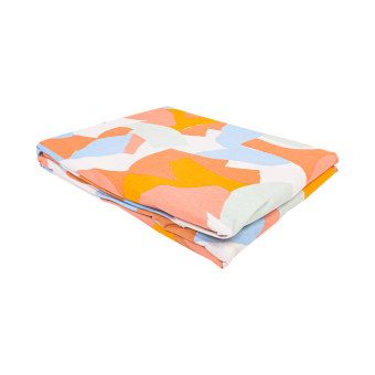 Drap housse 160x200 abstrait multicolore