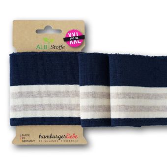 Bord-côte Bio Noir Gris Blanc - Neuf, Parfait Pour La Couture, Le Tricot Ou Les Projets Créatifs
