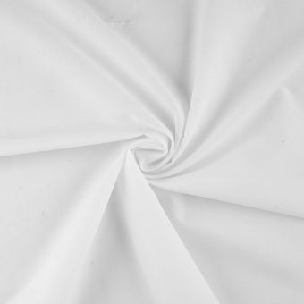 Tissu voile de coton uni bio blanc