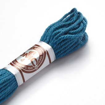 Fil à broder retors mat bleu - COL 2595