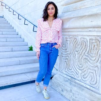 Patron couture pochette - blouse boutonnée Azalée - Atelier 8 Avril