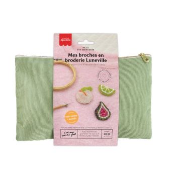 Kit DIY broderie - Mes broches en broderie Luneville - La Petite Épicerie