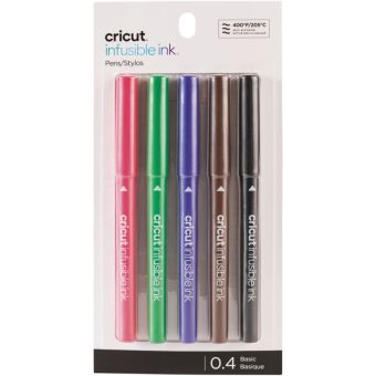 Cricut Explore / Maker assortiment 5 stylos pointe basic 0.4 mm infusible ink