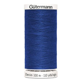 Fil à coudre Denim Gütermann 100 m bleu roi - COL 6756