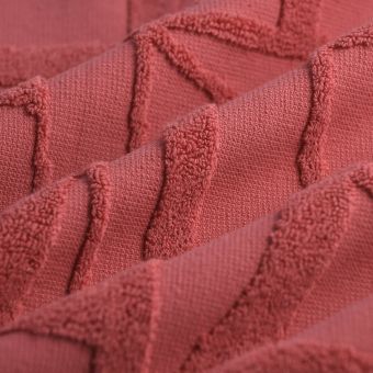 Tissu éponge jacquard ciselé promenade fuchsia Sophie Ferjani