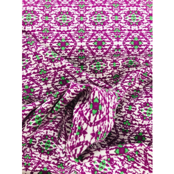 Tissu Popeline wax marbre violet