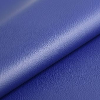 Tissu simili cuir Karia uni bleu - Qualité siège