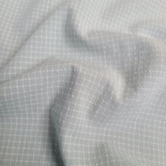 Tissu coton mélangé doux petits carreaux vert d'eau