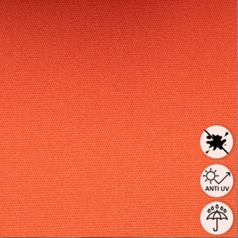 Toile Sunny imperméable avec revêtement teflon unie corail