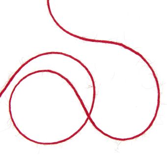 Cordon de jute fin rouge - 2 mm