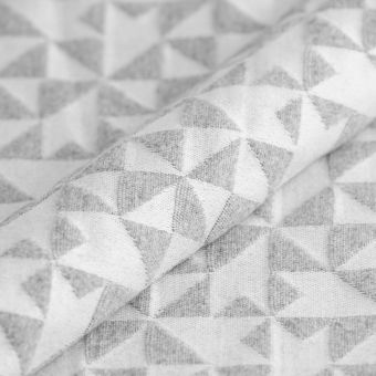 Tissu jacquard plaid gris 