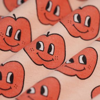 Tissu molleton magic Apple rose