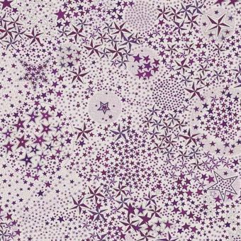 Tissu Liberty violet étoiles