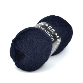 Pelote de fil à tricoter Layette Plus bleu marine - Plassard