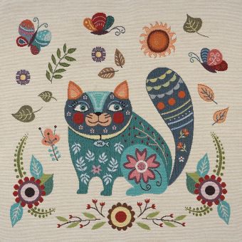 Carré de tissu jacquard bibouche