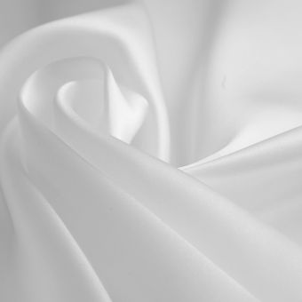 Tissu satin de soie Sixtine uni blanc