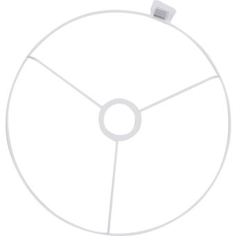 Cercle luminaire bague E27 350mm métal blanc Fait en France