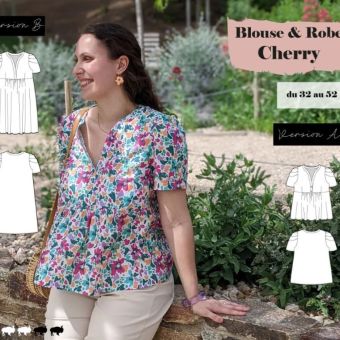 Patron Cherry blouse et robe femme 32 au 52 - Superbison