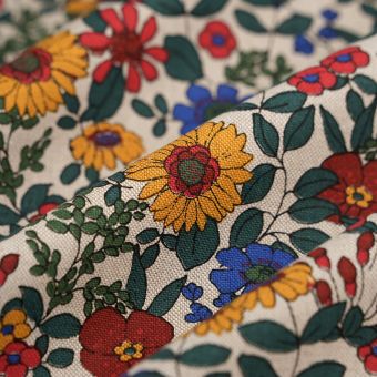 Tissu bachette linen look sixties 