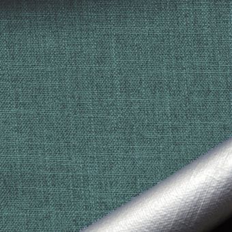 Tissu thermique été effet lin 100% occultant enduction acrylique bleu paon 