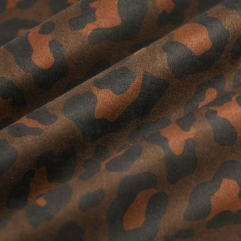 Tissu suédine Vienna léopard marron 