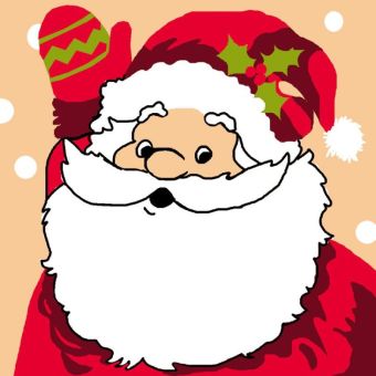 LUC - Kit canevas Soudan Père noël 20x20cm