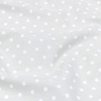 Tissu cretonne imprimé petit pois beige 