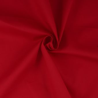 Tissu popeline de coton Poppie unie rouge